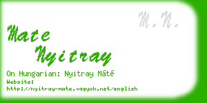 mate nyitray business card